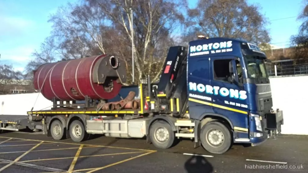 Delivering boiler to Derby